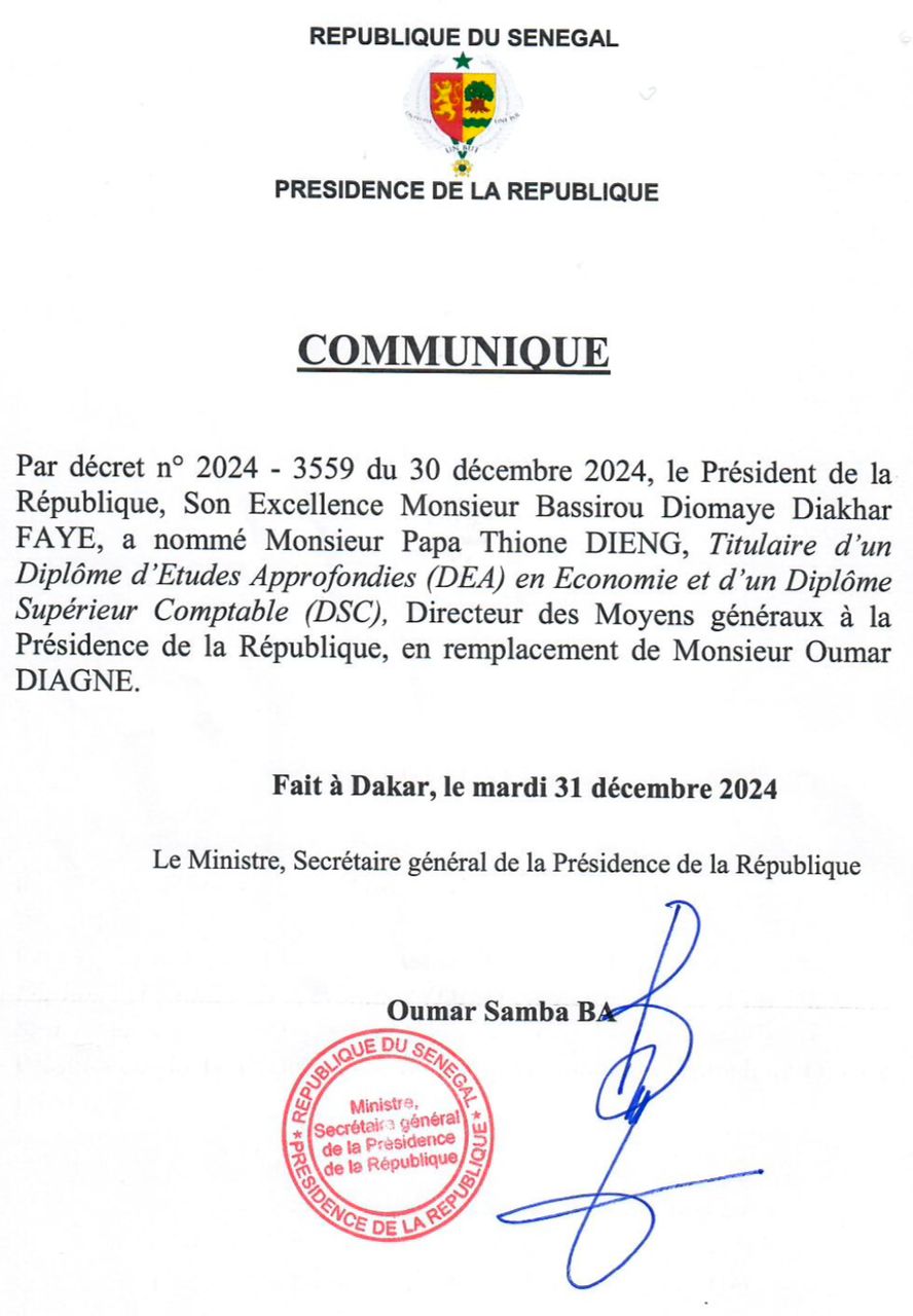 Présidence : Cheikh Oumar Diagne viré ! 1 85250472 60788288