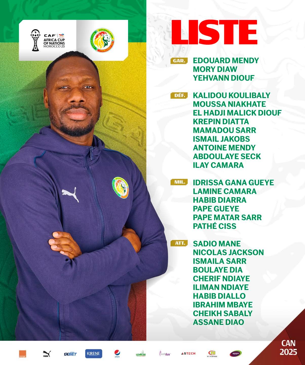 CAN Maroc 2025 : la liste des 28 Lions du Sénégal dévoilée 1 FB IMG 1765626962014