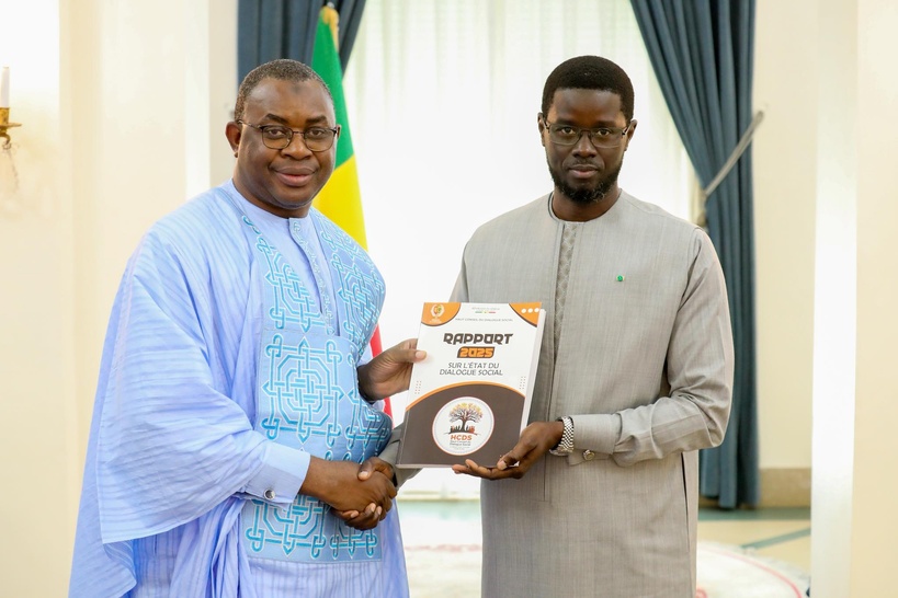Dialogue social : Bassirou Diomaye Faye reçoit le rapport 2025