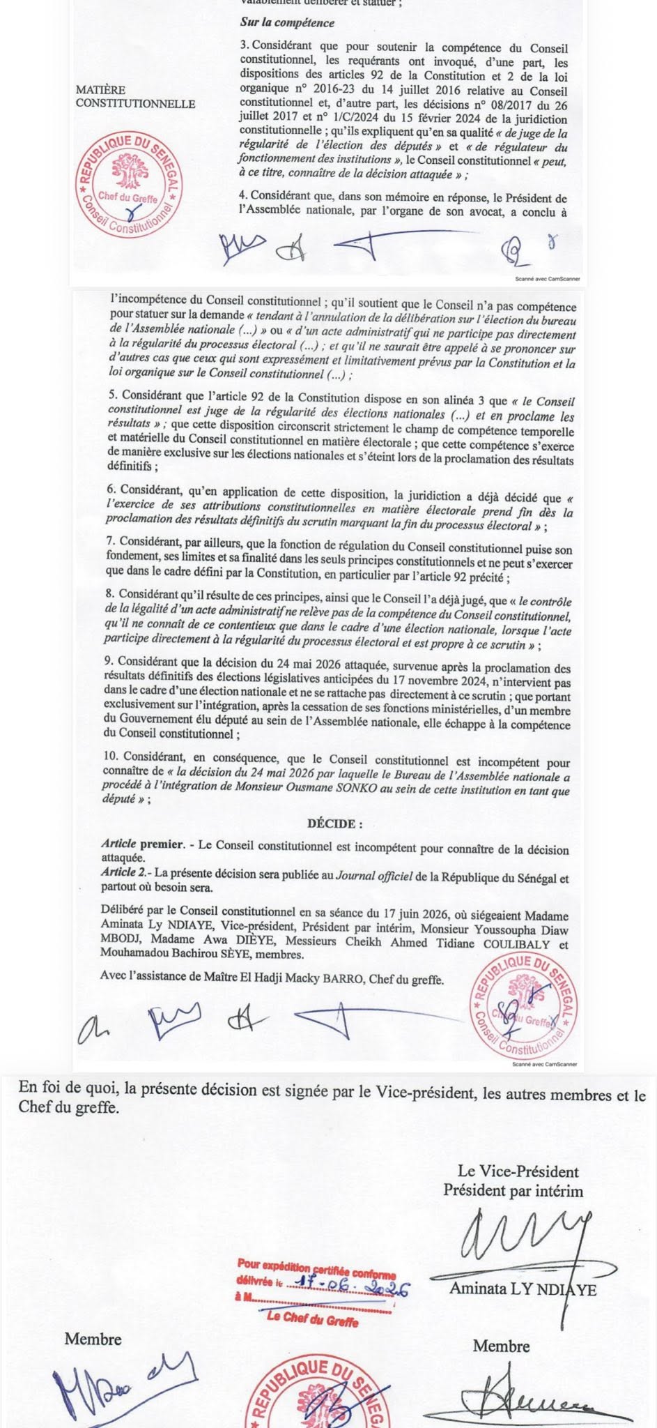 Réintégration de Sonko à l'AN : La décision du Conseil Constitutionnel est tombée ! 2 725025594 1583492310028229 7366379519177791654 n