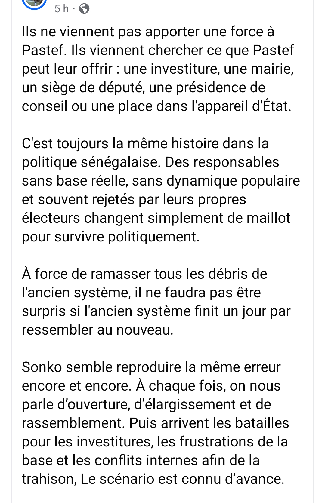 Pastef à l'épreuve de la fusion-absorption...les « partis poids plumes » recyclés 2 Screenshot 20260606 024540