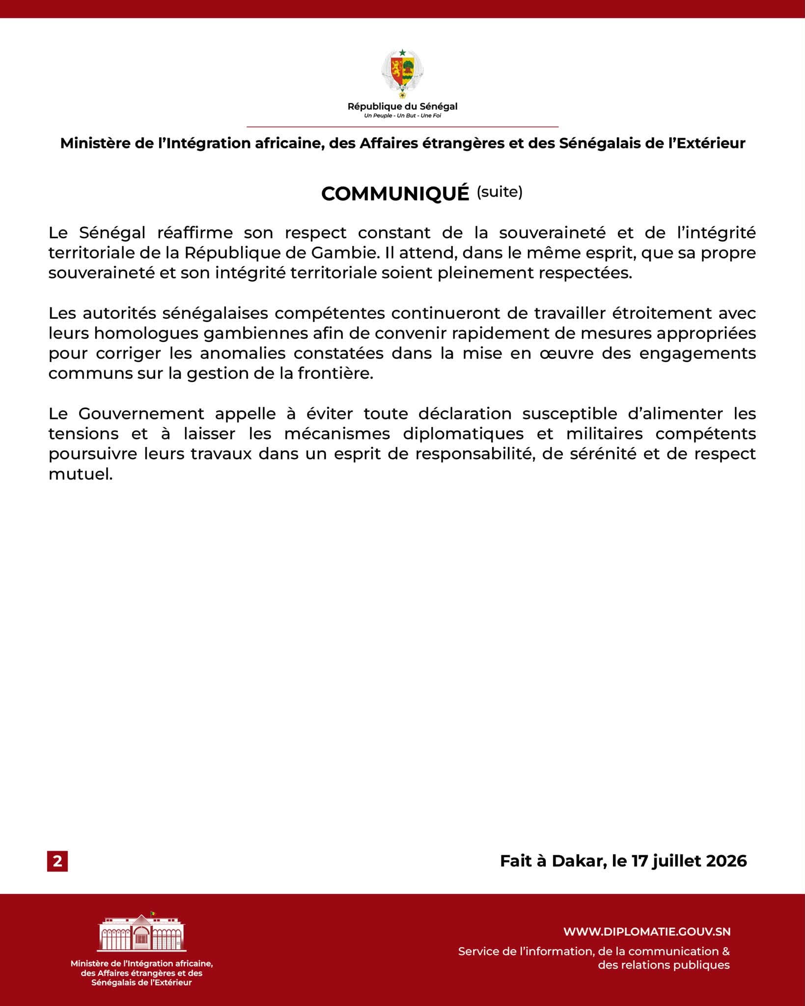 Situation à Bulock : Dakar réaffirme son respect de la souveraineté gambienne 2 749119620 1346969694289773 3009065712652565866 n