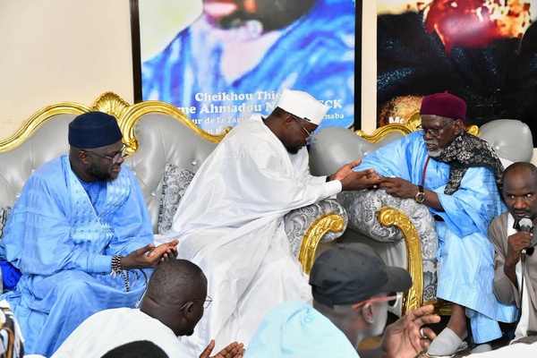 Ousmane Sonko reçu par le Khalife général de Thiènaba en prélude au Maouloud 13 Ousmane Sonko reçu par le Khalife général de Thiènaba en prélude au Maouloud
