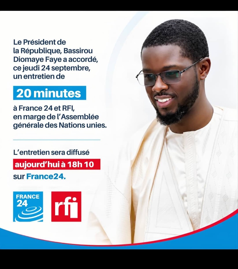 New York : Diomaye accorde un entretien à France 24 et RFI