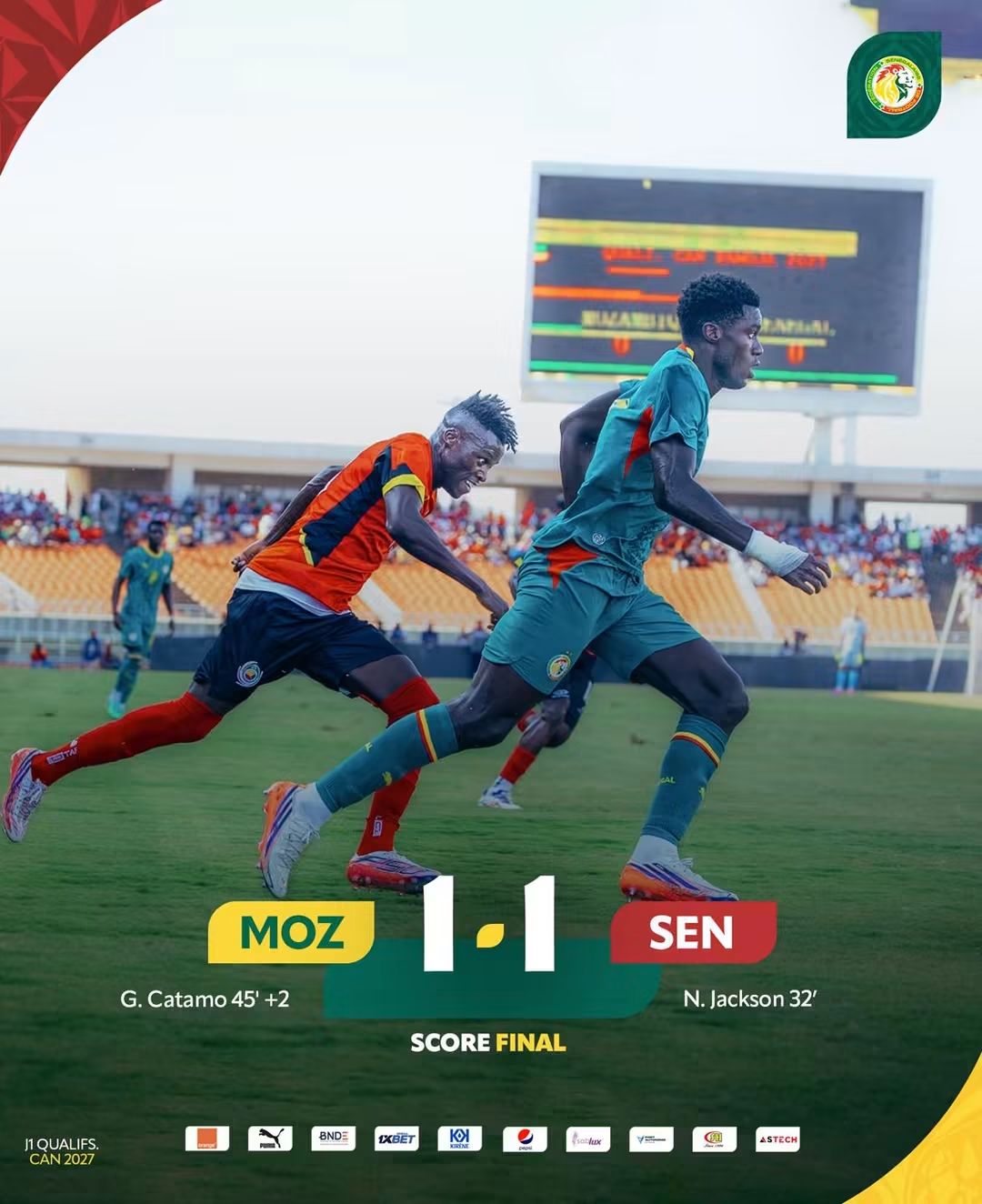 CAN 2027 : Le Sénégal accroché par le Mozambique pour la première de Vieira 12 CAN 2027 : Le Sénégal accroché par le Mozambique pour la première de Vieira