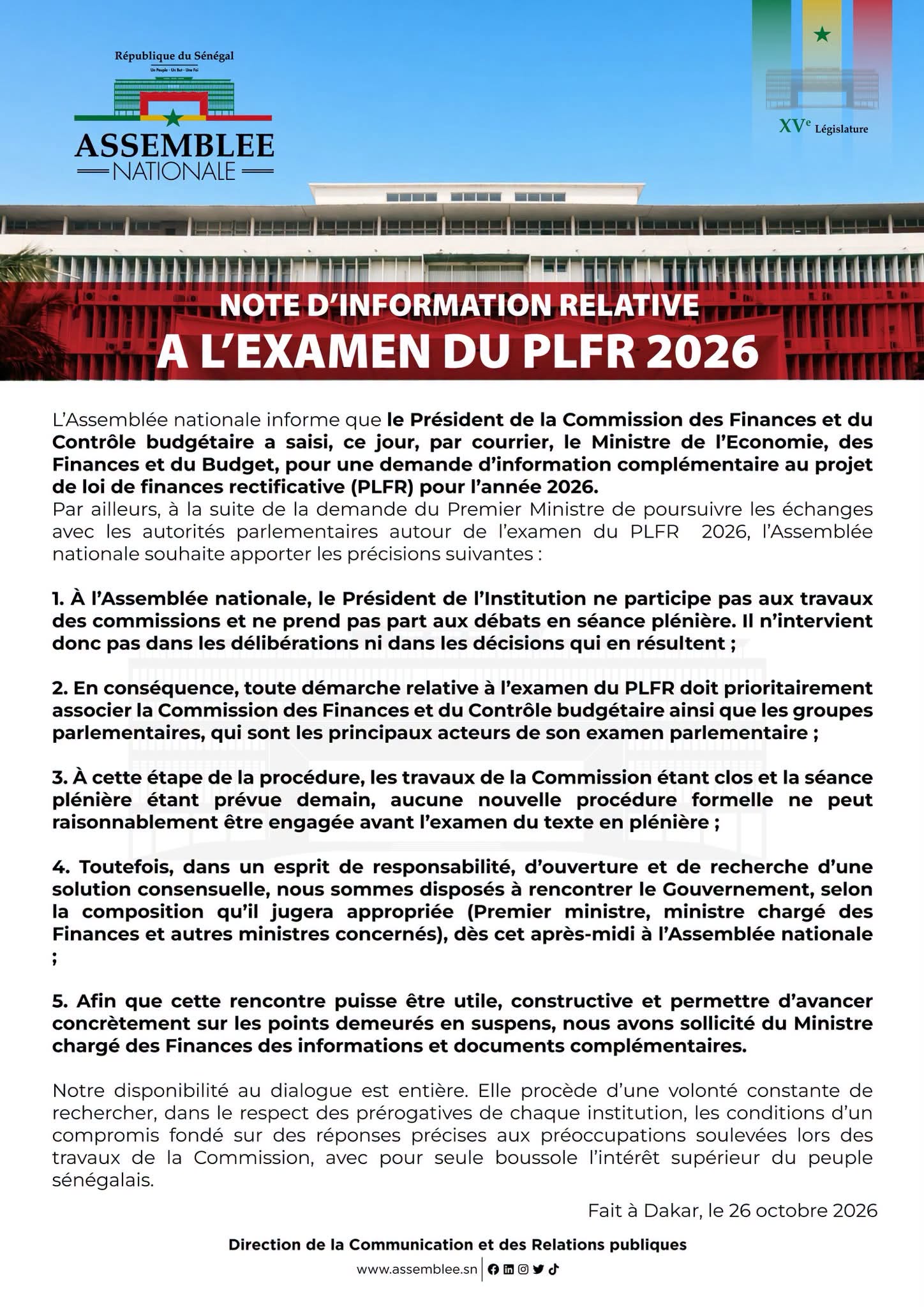 LFR 2026 : L’Assemblée se dit prête à rencontrer le gouvernement avant l’examen en plénière 1 866341284 1911729039626055 236904707918593556 n